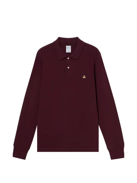 Lung tricou polo Brooks Brothers cu autograf roșu