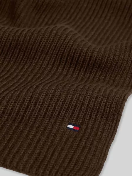 Tommy Hilfiger Szalik z zawartością kaszmiru Mężczyźni wełna ze strzyży ONE SIZE brązowy