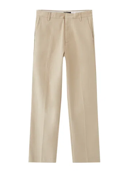 Pull&Bear Pantaloni cu dungă închis bej