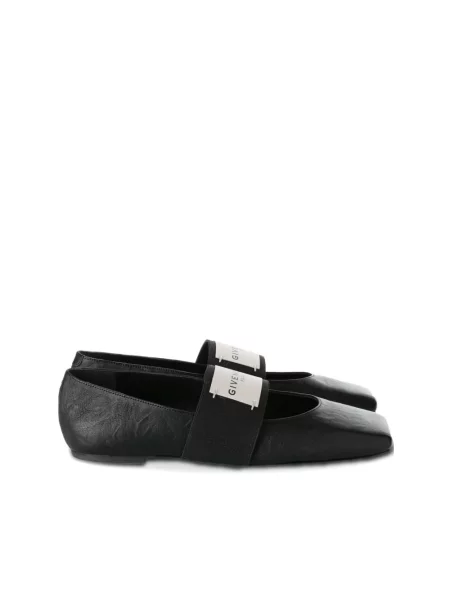 Balerinki Givenchy skórzane czarne