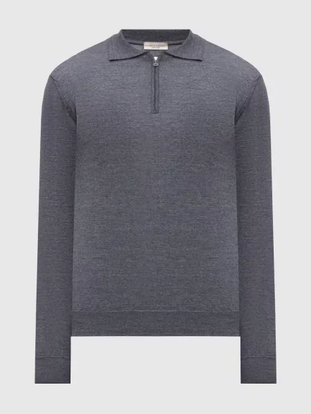 Шерстяное поло Cashmere&whiskey серое