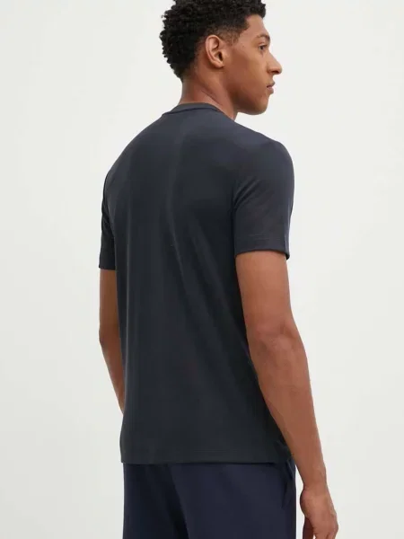Tričko Emporio Armani tmavomodrá s aplikací