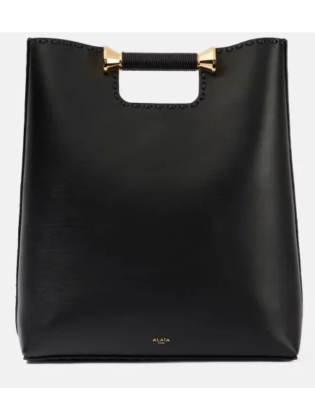 Usnjena torbica Alaia črna