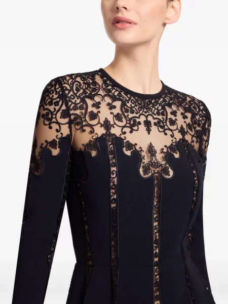 Rochie midi Elie Saab până la genunchi de costum negru