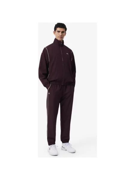 Dres Lacoste Tennis x Novak Djokovic bordowy XS biały