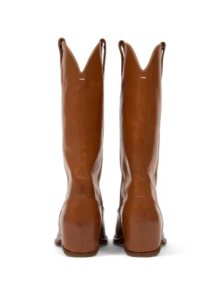 Δερμάτινα καουμπόη cowboy boots Maison Margiela καφέ