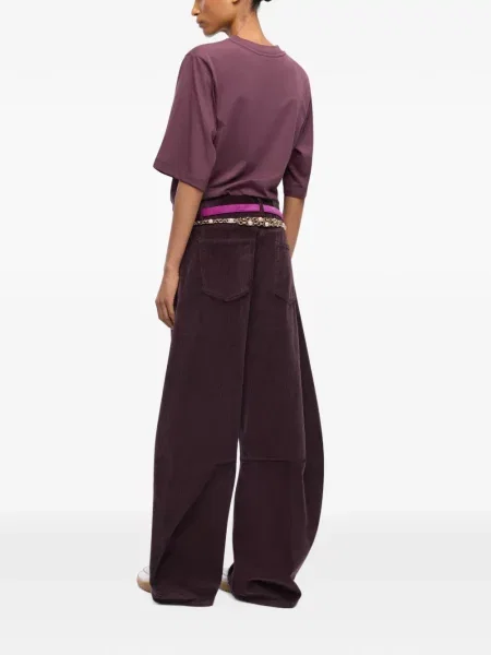 Pantaloni Pinko de catifea cord violet