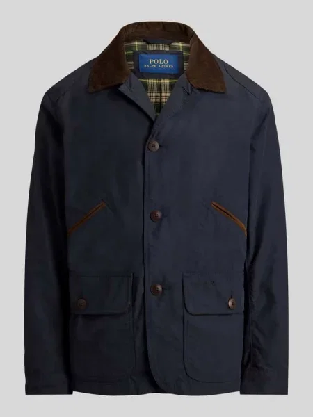 Kurtka pikowana z mieszanka bawełny krój regular fit Polo Ralph Lauren granatowa