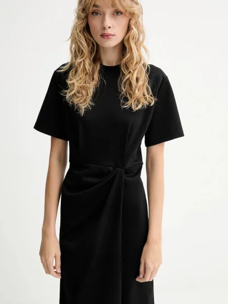 Сукня з додаванням вовни Sessun midi пряма чорний