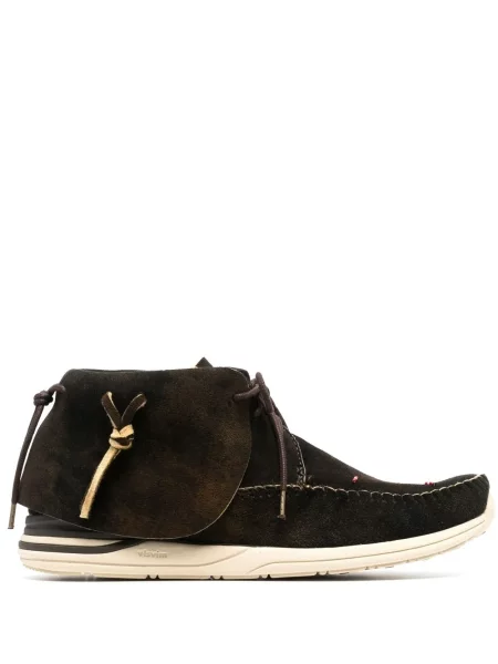 Sneakerși Visvim cu șireturi din dantelă maro