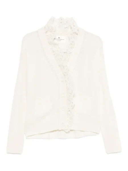Kardigan Ermanno Scervino koronkowy biały