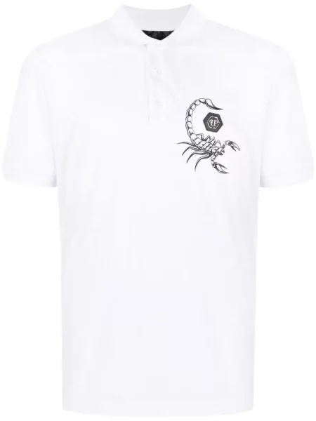 Polo Philipp Plein cu imagine alb