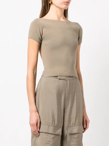 Top Lapointe wiązany szary