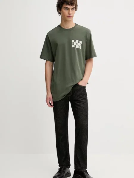 Les Deux t-shirt Rook wzorzysty zielony