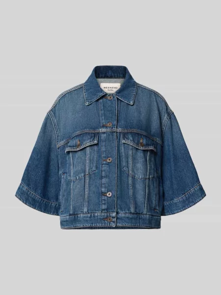 Kurtka jeansowa o kroju regular fit z czystej bawełny model LIUTI' Weekend Max Mara niebieska