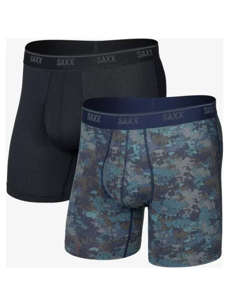Bokserki SAXX Quest Quick-Dry Mesh niebieski XS czarny