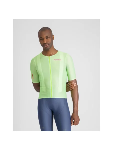 Koszulka rowerowa Sportful Light 2 krótki rękaw elektryczny S zielony