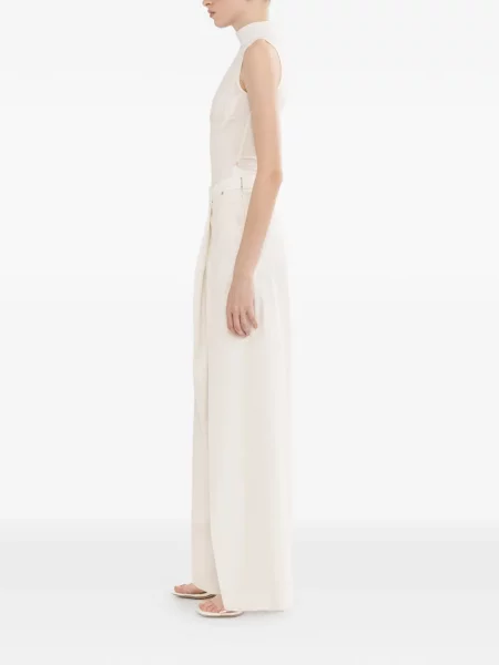 Pantaloni Nissa alb