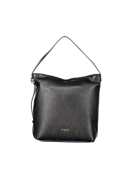 Torebka hobo Twinset skórzana czarna
