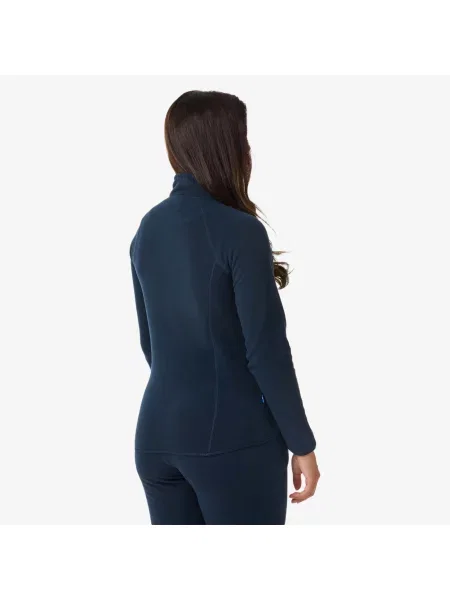 Bluza Polarowa Rozpinana Wędrówki Kobieta Geilo Szybkoschnący niebieska