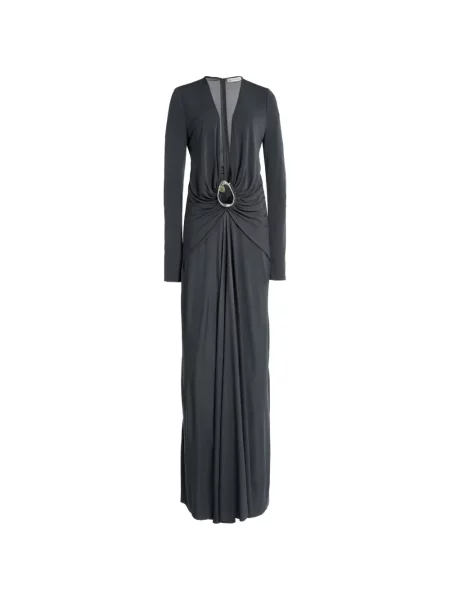 Rochie maxi Christopher Esber cu volane gri