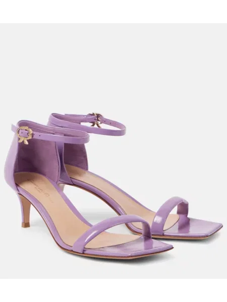 Sandale Gianvito Rossi din piele de lac violet