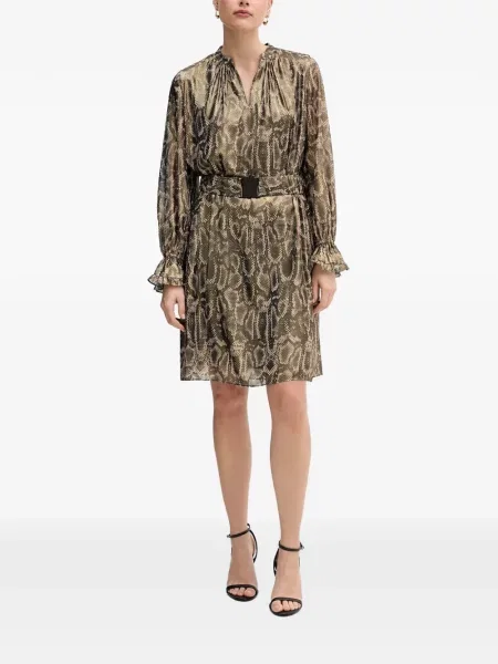 Rochie mini Marc Aurel cu imagine cu model piele de șarpe de costum