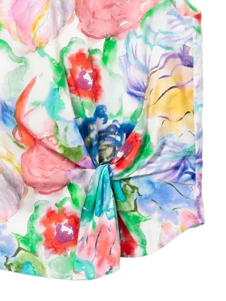 Bluză Jnby cu model floral cu imagine albastru