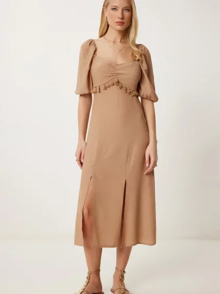 Happiness İstanbul Rochie deschis maro