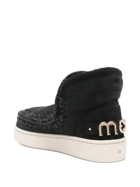 Botine Mou din piele de căprioară negru