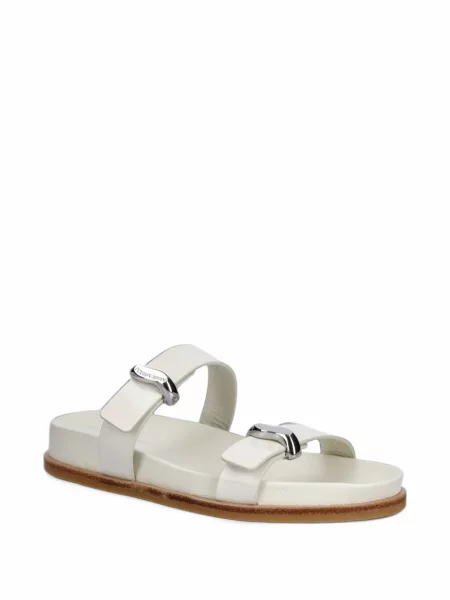 Dirželis sandalai Emporio Armani su sagtimis balta