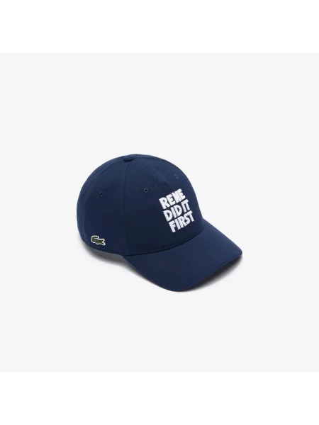 Кепка Lacoste с вышивкой синяя