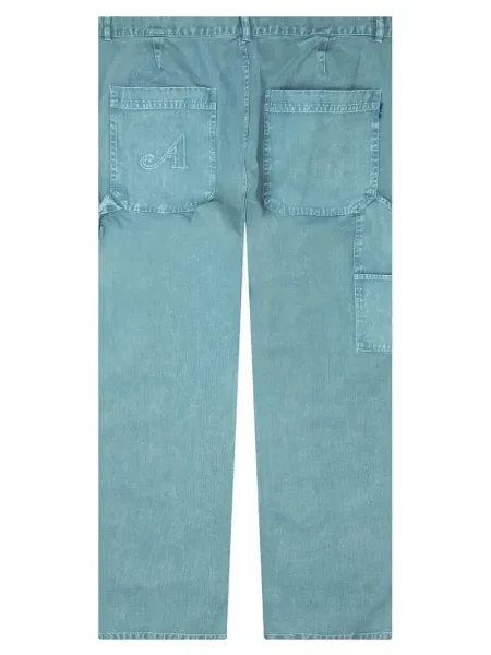 Pantaloni Awake Ny cu broderie albastru