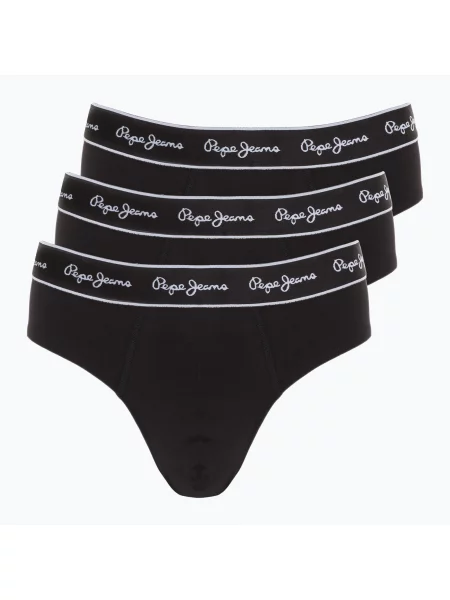 Slipy Pepe Jeans Pepe Bf 3 páry black černé