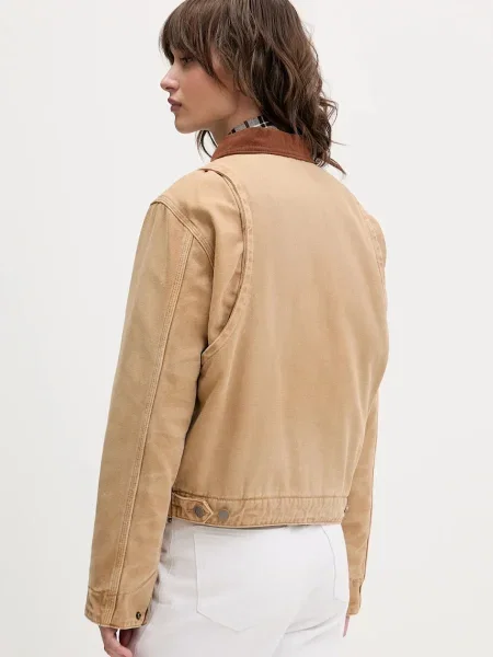 Džínová bunda Guess Originals přechodná hnědá