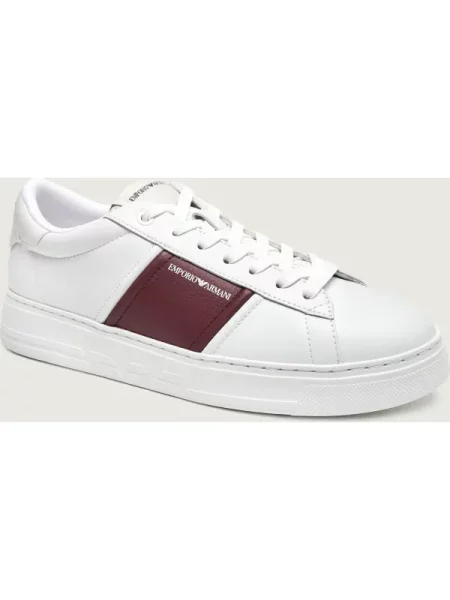 Emporio Armani Teniși din piele alb
