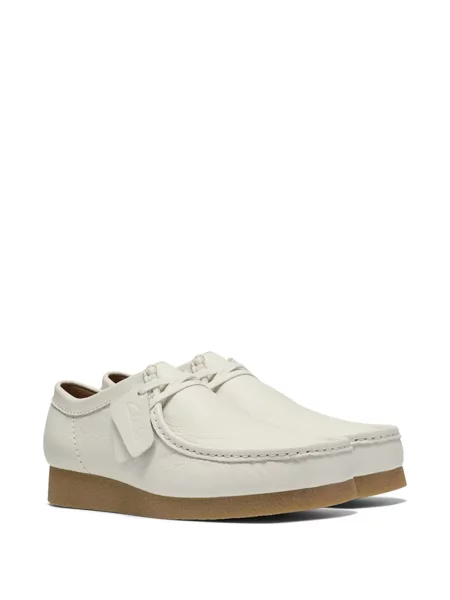 Kožený derby Clarks Originals bílý