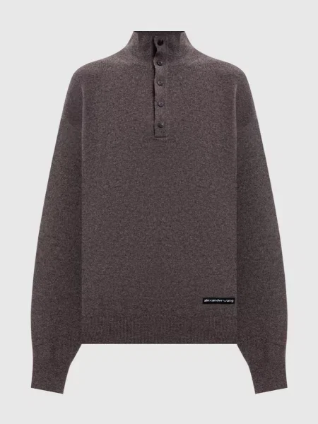 Светр з вовною Alexander Wang коричневий