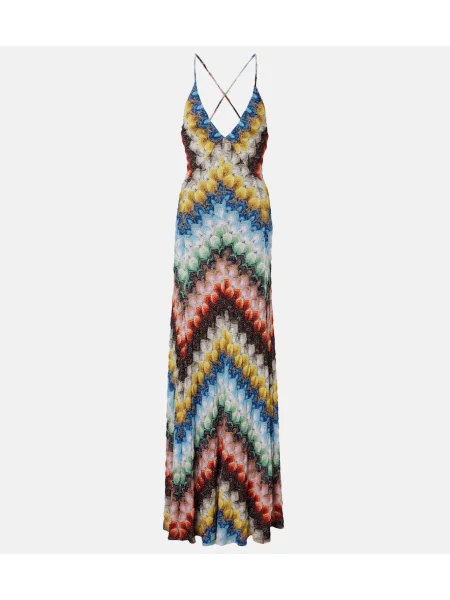 Rochie maxi Missoni cu spatele deschis
