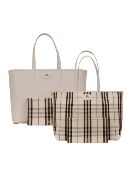 Shopperka Burberry skórzana biała