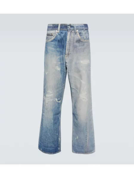 Proste jeansy Our Legacy z nadrukiem niebieskie