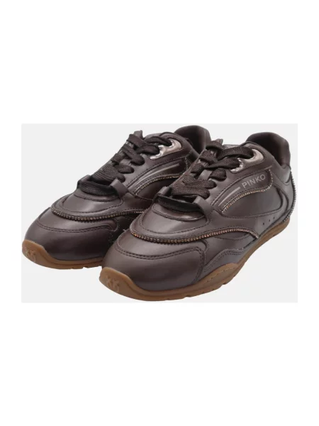 Sneakersy Pinko brązowe