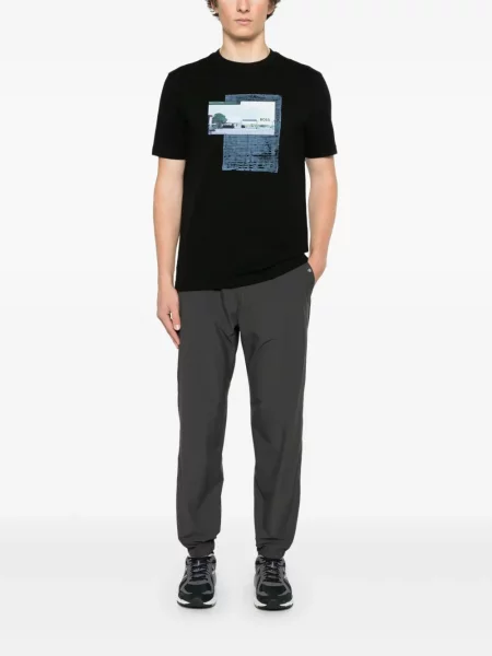 Tricou Boss din jerseu negru