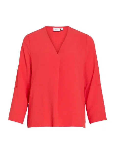 VILA Bluză VIJosa sângeriu