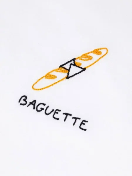 Тениска Maison Labiche бродирана бяло