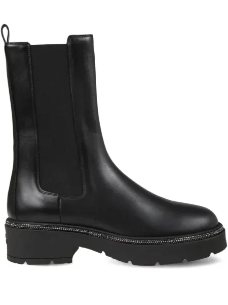 Botine Rene Caovilla de cristal negru