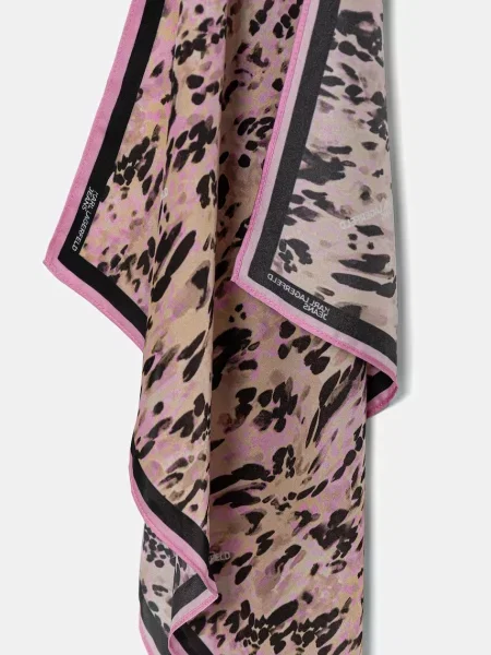 Хустка Karl Lagerfeld Jeans візерунок рожевий