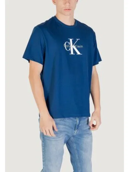 Calvin Klein Jeans Tričko SS Hero Monologo Tee Casual Fit modrá