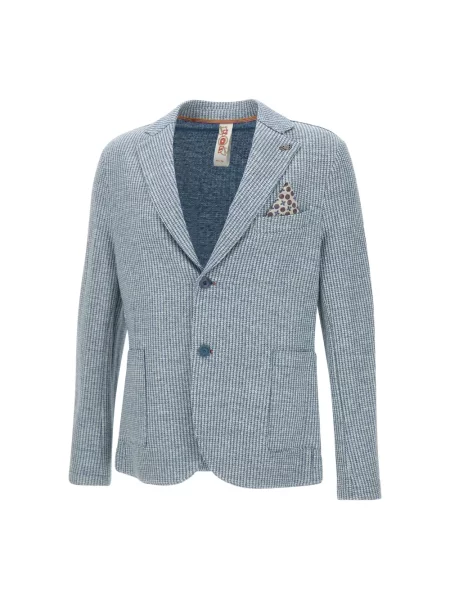 Lniana marynarka Bob niebieska