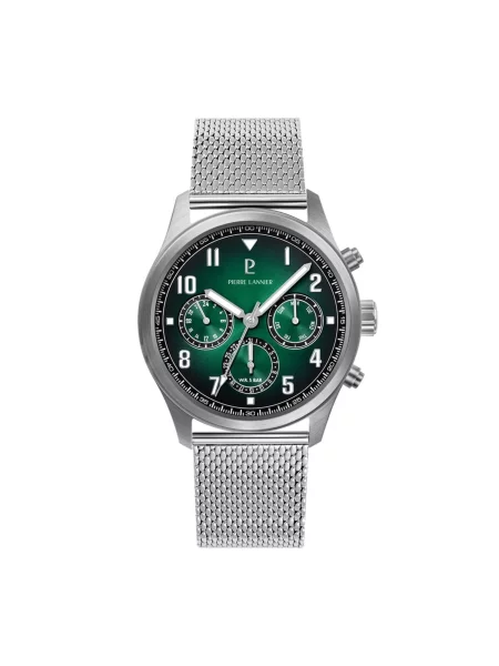 Pierre Lannier Analogové hodinky Chronograph Aviateur' zelená
